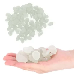 100 st lysande stenar fluorescerande dekor trädgård gård inomhus akvarium landskapsdekoration genomskinlig