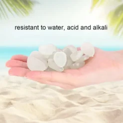 100 st lysande stenar fluorescerande dekor trädgård gård inomhus akvarium landskapsdekoration genomskinlig