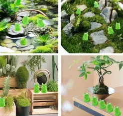 50 ST Mini Hartsgrodor, Gröna små grodafigurer Miniatyr Heminredning Fe Trädgårdsdekoration, Födelsedagsfester