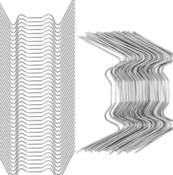 50 st mini växthusklämmor för upphängning av rostfria W-formade växthusglasklämmor, fasta trådglasklämmor för trädgårdsglashusporttillbehör