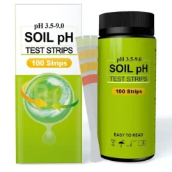 100 st. pH-testremsa för jord 3,5 till 9 intervall med hög noggrannhet pH-testpapper för trädgårdsgräs