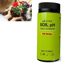 100 st. pH-testremsa för jord 3,5 till 9 intervall med hög noggrannhet pH-testpapper för trädgårdsgräs