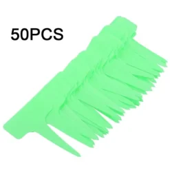 50 st plast T-typ etiketter för växter plantskola trädgård gräsmatta gröna