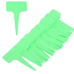 50 st plast T-typ etiketter för växter plantskola trädgård gräsmatta gröna