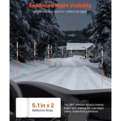 20 st Reflekterande Uppfartsmarkörer, 1/4 Diameter, 48 Tum Snöpinnar, med Reflexfunktion