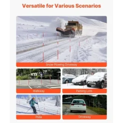 20 st Reflekterande Uppfartsmarkörer, 1/4 Diameter, 48 Tum Snöpinnar, med Reflexfunktion