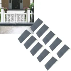 10 st sandfria sandsäckar med dragsnöre, översvämningsskydd i polyester, 23 x 49 cm, dammsäck för källargarage, översvämningsskydd, grå