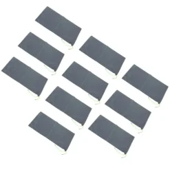 10 st sandfria sandsäckar med dragsnöre, översvämningsskydd i polyester, 23 x 49 cm, dammsäck för källargarage, översvämningsskydd, grå