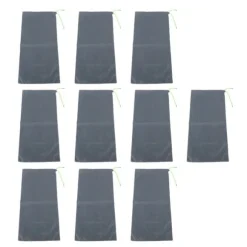 10 st sandfria sandsäckar med dragsnöre, översvämningsskydd i polyester, 23 x 49 cm, dammsäck för källargarage, översvämningsskydd, grå