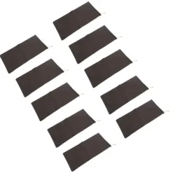 10 ST Sandlösa sandpåsar Dragsko översvämningsvattenbarriärer Polyester 9,8x19,7in Dampåse för källargarage Anti Flood Coffee