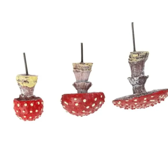 3 st Svamp Trädgårdsdekor Harts Glow in The Dark Svampdekor Lysande svampstatydekor Mikrolandskap