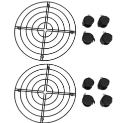 2 st. utomhusväxtvagn med låsbara hjul järn- och PVC-stativ med hög belastning för stora växter