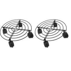 2 st. utomhusväxtvagn med låsbara hjul järn- och PVC-stativ med hög belastning för stora växter