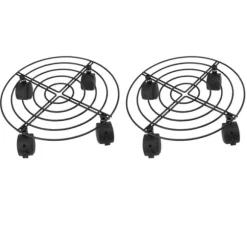 2 st. utomhusväxtvagn med låsbara hjul järn- och PVC-stativ med hög belastning för stora växter