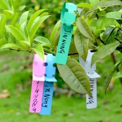 300 st växtetiketter växtträdetiketter utomhus vattentät plastfolie hängande plantskola trädgård trädgårdsetiketter pålemarkörer återanvändbara