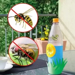 10 stycken gula trattfällor för getingar, gör-det-själv insektsfällor för utomhusbruk, bekämpning av insekter
