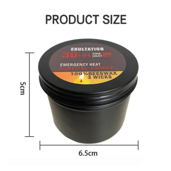 36 timmars överlevnadsljus 3- Miljövänligt luktfritt ljus med lock Hem reservdelar för nödsituationer