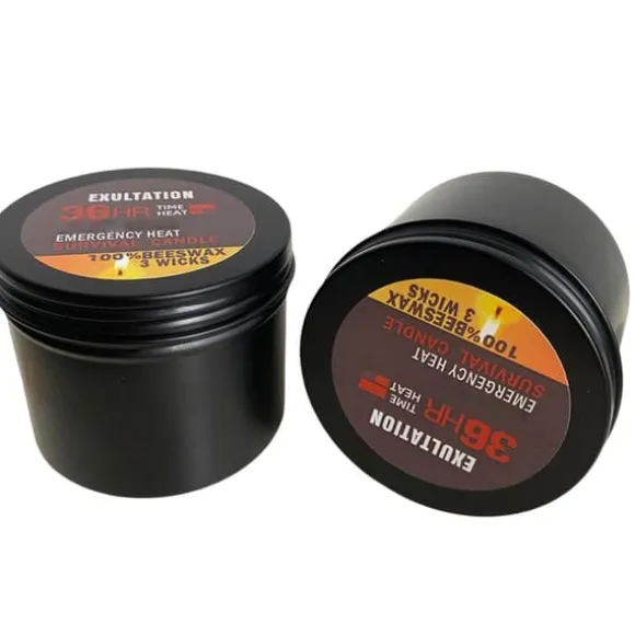 36 timmars överlevnadsljus 3- Miljövänligt luktfritt ljus med lock Hem reservdelar för nödsituationer