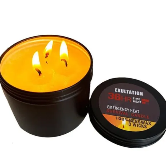 36 timmars överlevnadsljus 3- Miljövänligt luktfritt ljus med lock Hem reservdelar för nödsituationer