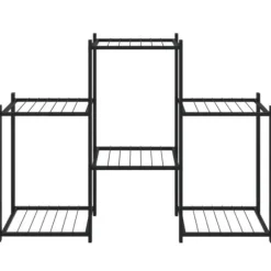 343125 vidaXL Planteringskärl 83x25x60 cm Svart Järn