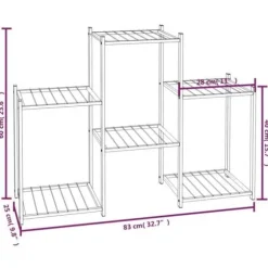 343125 vidaXL Planteringskärl 83x25x60 cm Svart Järn