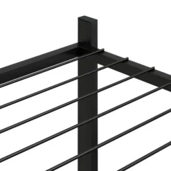 343125 vidaXL Planteringskärl 83x25x60 cm Svart Järn