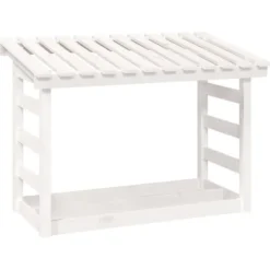 822443 vidaXL Vedhållare Vit 108x64,5x78 cm Furu