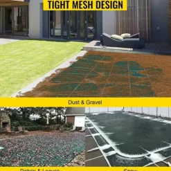 18 x 38 fot poolskydd med kompletta tillbehör för 16 x 36 fot pool, höghållfast PP-material, utmärkt permeabilitet, lätt att montera