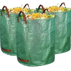 3 x 272L Trädgårdspåse Solid PE Trädgårdsavfallspåse | Heavy Duty Trädgårdsavfallspåsar | Trädgårdsavfallspåse