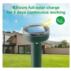 2024 4X ultraljuds solskydd IP56 - Gnagarepulsant - Ultraljudsrepulsant - Repulsant mot mullvadar - för