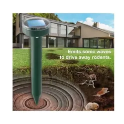 2024 4X ultraljuds solskydd IP56 - Gnagarepulsant - Ultraljudsrepulsant - Repulsant mot mullvadar - för