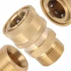 Adapter m22x1,5mm till snabbkoppling 1/4 tum – Mässing | För högtryckstvätt | Kompatibel med Macallister, DeWalt, Lavor