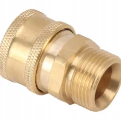 Adapter m22x1,5mm till snabbkoppling 1/4 tum – Mässing | För högtryckstvätt | Kompatibel med Macallister, DeWalt, Lavor