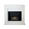 Adra BRI-MDW bio-etanol öppen spis - Vit MDF öppen spis surround - 1,5 KW värme
