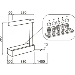 Airam Herby växtlampa, 10W/840, 650 lm