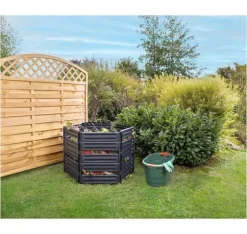 AIR-KING komposter 1100 L, svart