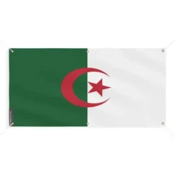 Algeriet flaggbanner 6 öljetter 60x120cm i polyester