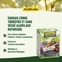 ALGOFLASH NATURASOL - Gödselmedel med rostat horn och torkat blod 1,5 kg