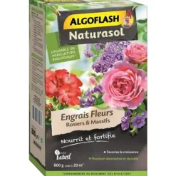 ALGOFLASH NATURASOL Gödselmedel för rosor - 800 g - Främjar tillväxt och blomning
