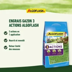 ALGOFLASH NATURASOL Gräsmatta Gödselmedel - 3 Steg - 3 kg