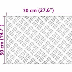 Aluminium Checker Plates 4 st Halkskydd - Halkfria trapptäcksmattor | Storlek: 70x50 cm