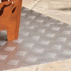 Aluminium Checker Plates - Halkfria Gummitrappmattor | Storlek: 100x50 cm | 2 st