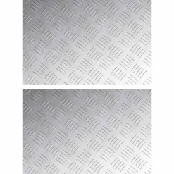 Aluminium Checker Plates - Halkfria trapstegsmattor | Storlek: 60x40 cm | Färg: Grå