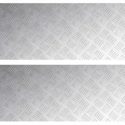 Aluminium Checker Plates – Halkfria trapsteg 2 st | Storlek: 90x40 cm | Färg: Silver