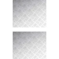 Aluminium Checker Plattor - Halkfria Trappmattor | Färg: Silver | Storlek: 60x50 cm
