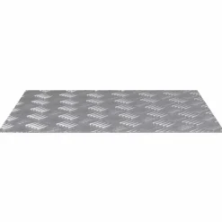 Aluminium Checker Plattor - Halkfria Trappmattor | Färg: Silver | Storlek: 60x50 cm