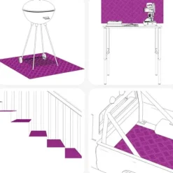 Aluminium Checker Plattor - Halkfria Trappmattor | Färg: Silver | Storlek: 60x50 cm