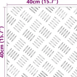 Aluminium Rutplattor 4 st Halkfria - Säker och stilren design | Storlek: 40x40 cm
