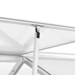 Aluminiumväxthus 302x190x195 cm - Rymligt & UV-beständigt | Färg: Grå | Storlek: 302x190x195 cm