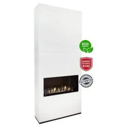 Ambiance BCW bioetanol öppen spis - Vit - Högt i tak - 3,5 KW värme